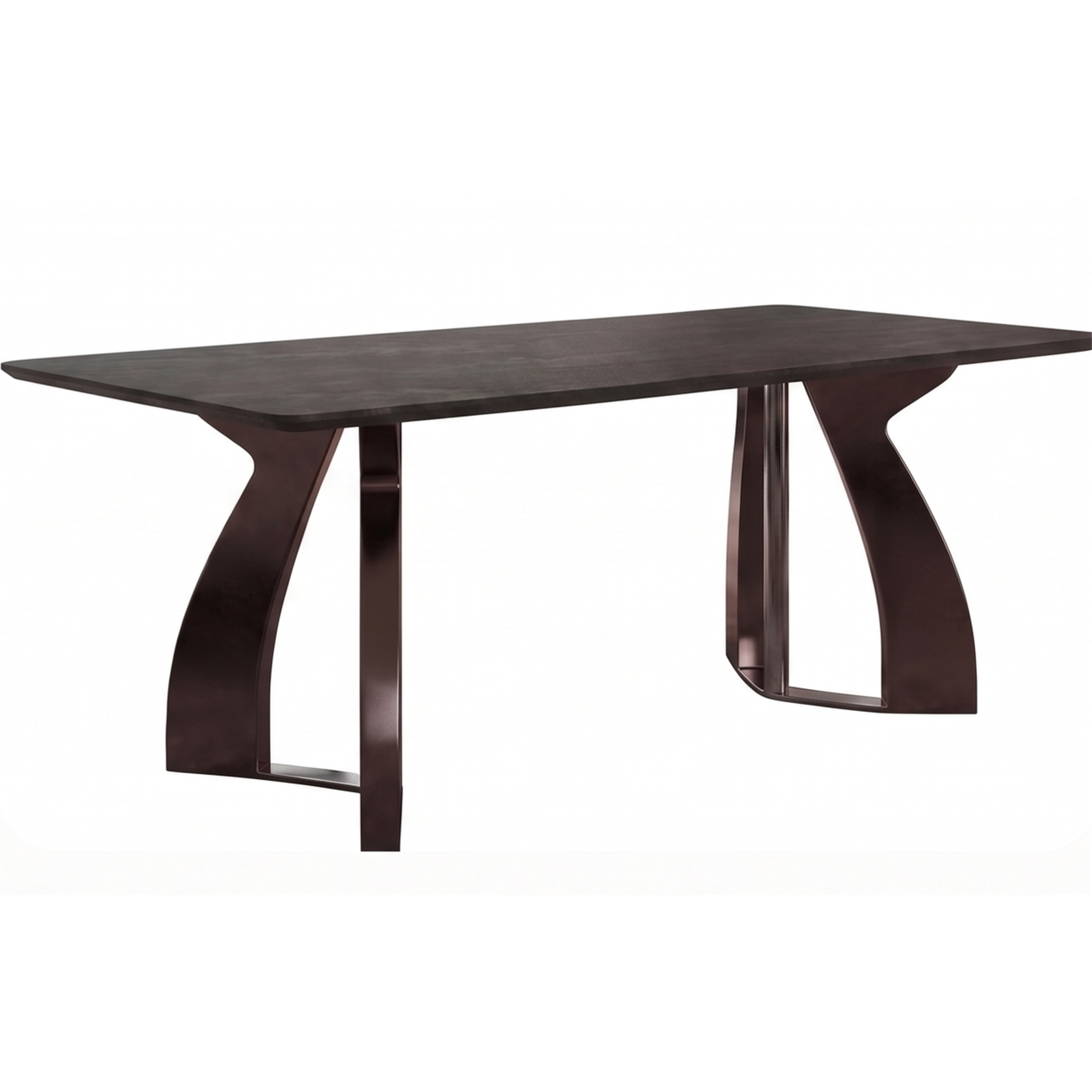 Side view of the Anglorra architectural dining table
