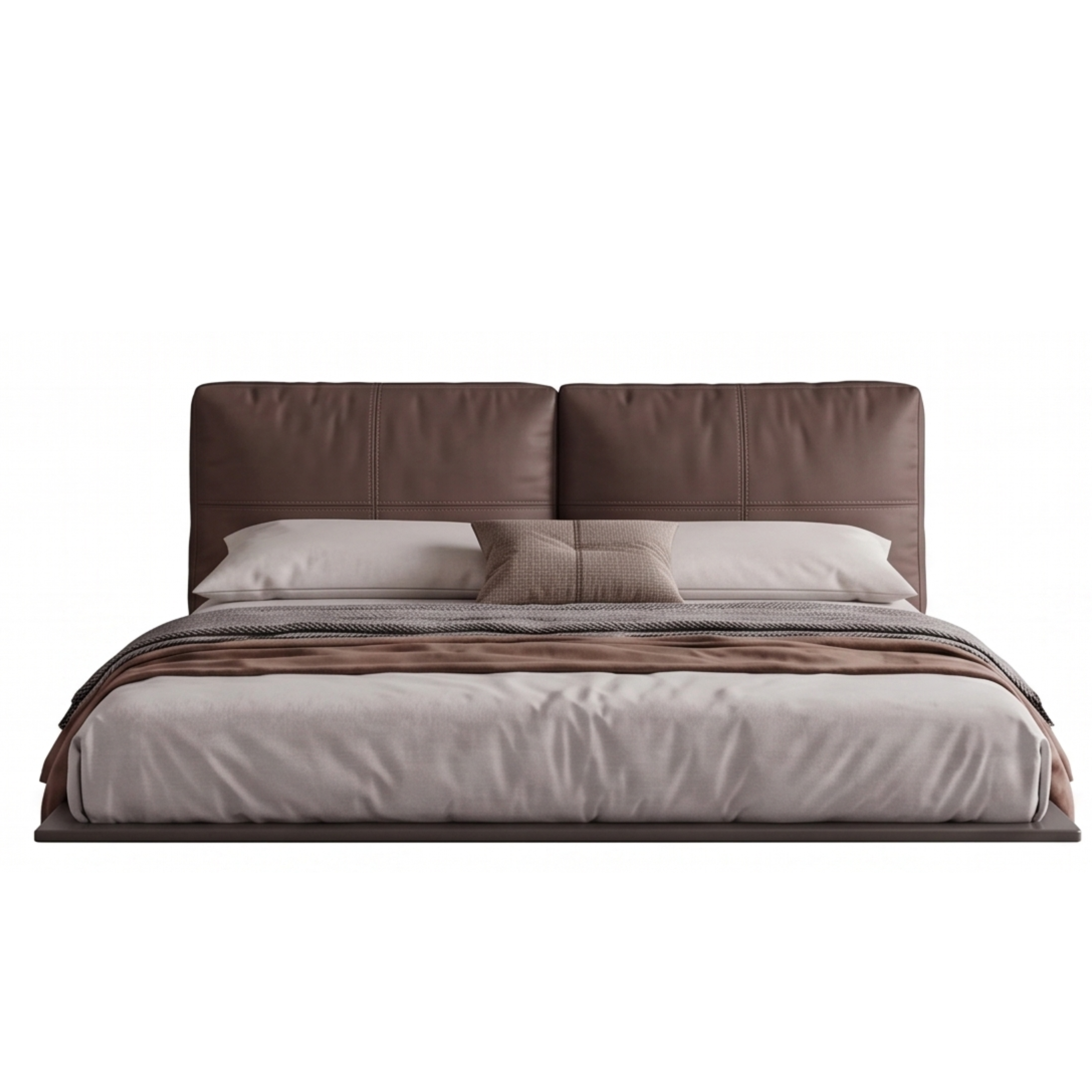 Front view of the Ashborne floating platform bed
