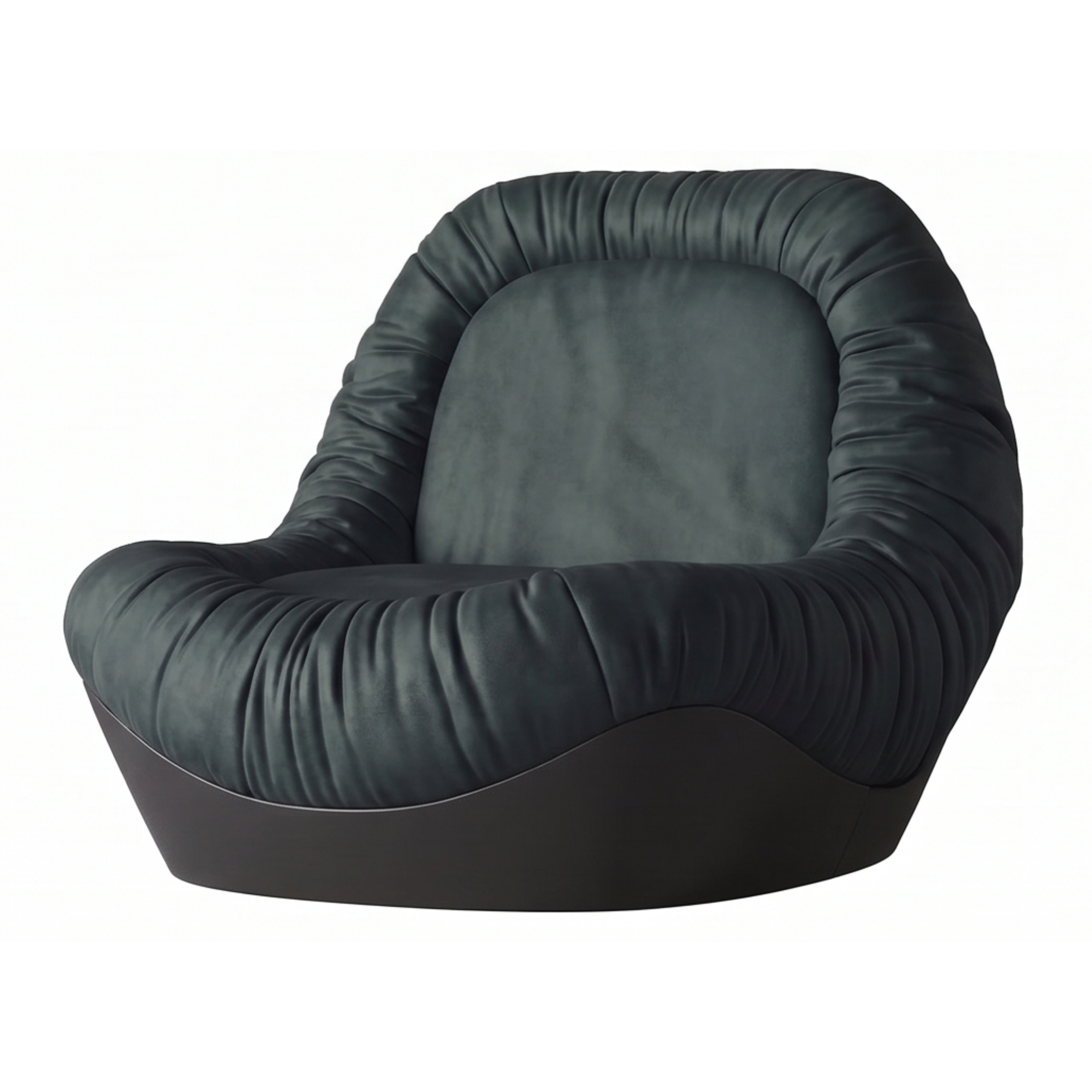 Right view of the Cinder low-profile sculptural lounge chair