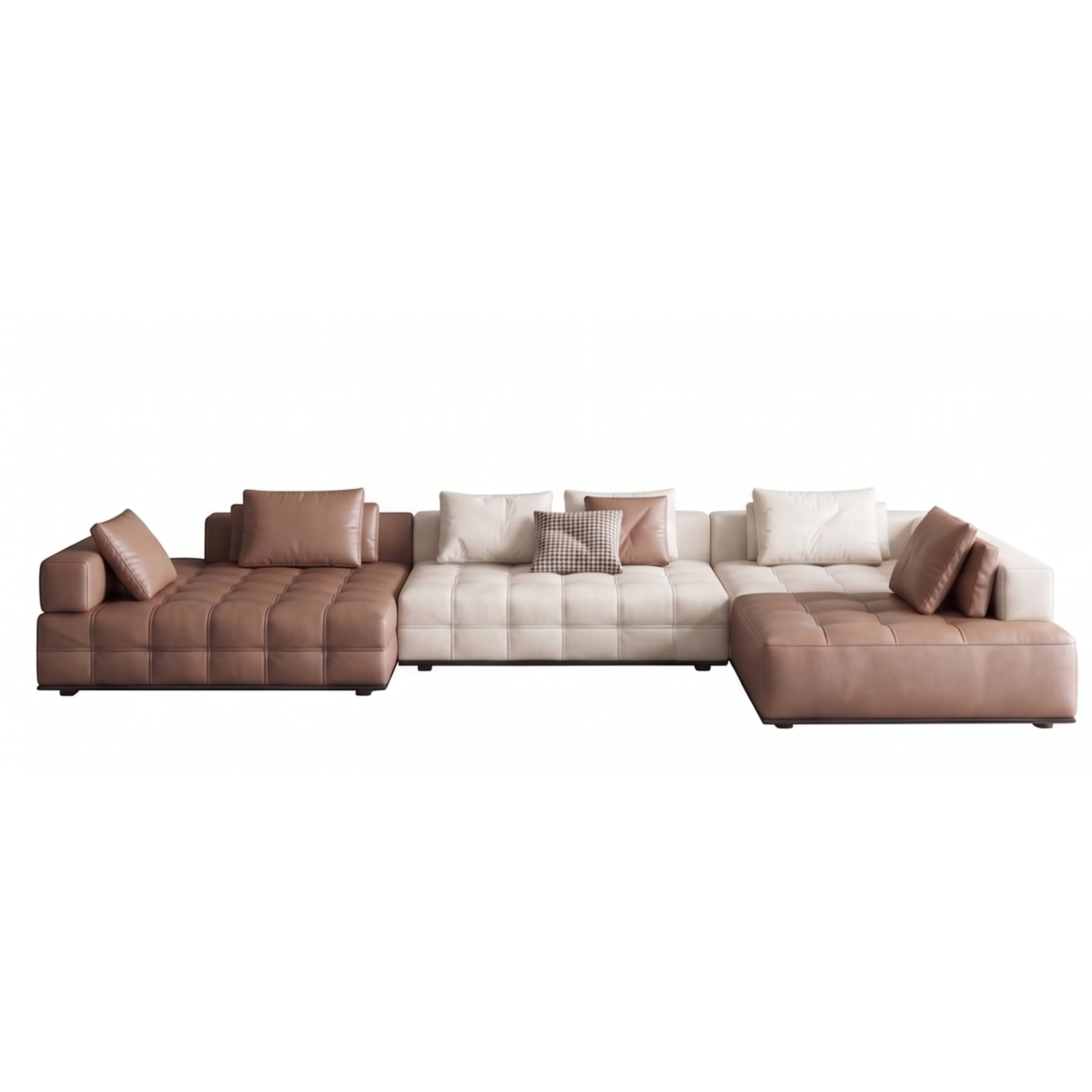 Front view of the Cremont low-profile modular sectional sofa
