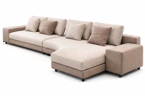 Right view of the Dunmore modular sofa and deep chaise seating