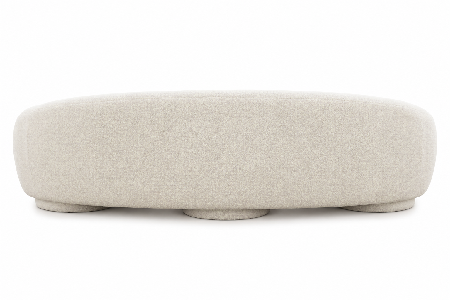 Back view of the Flufra sofa and continuous curved back
