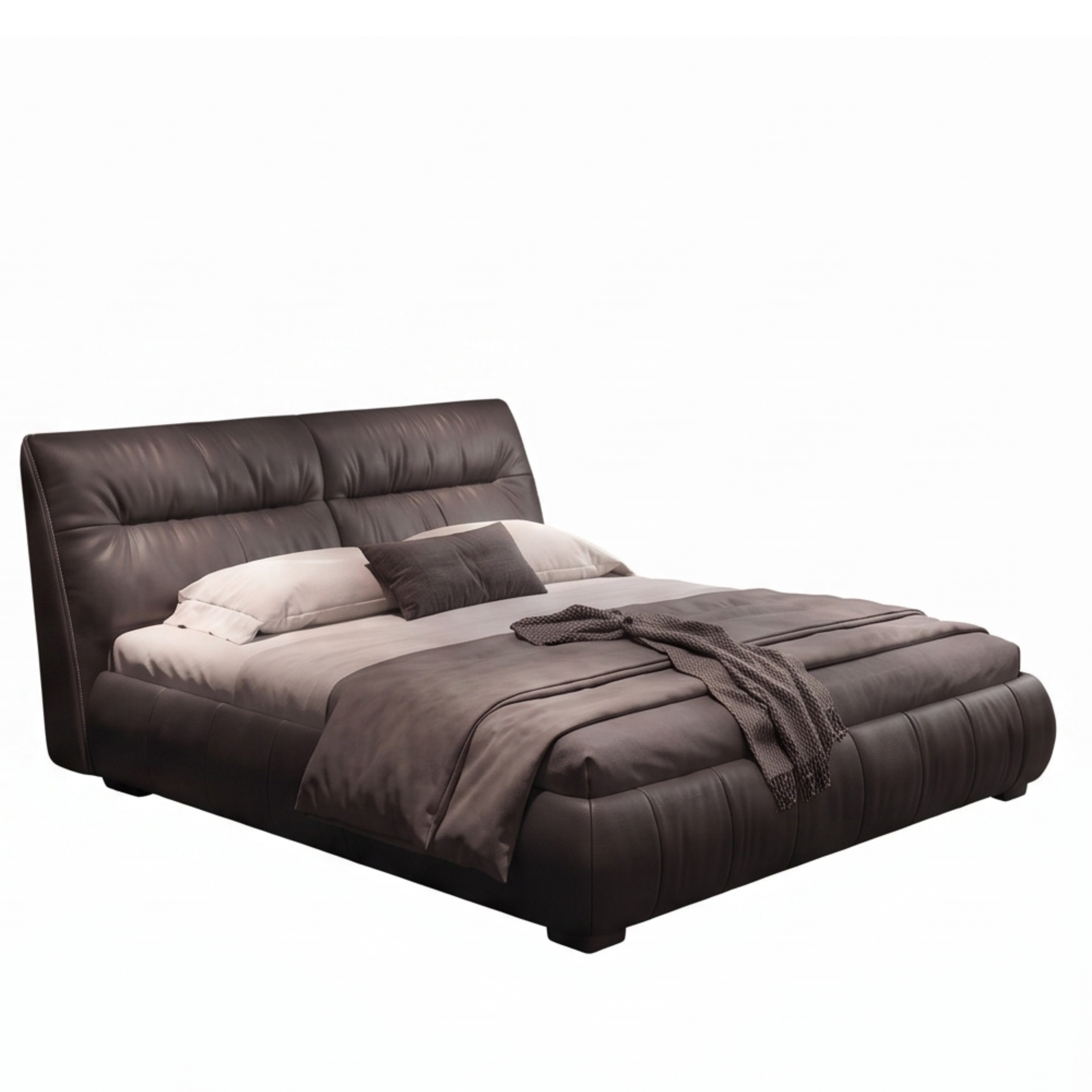 Right view of the Noctura sculpted cocoon bed