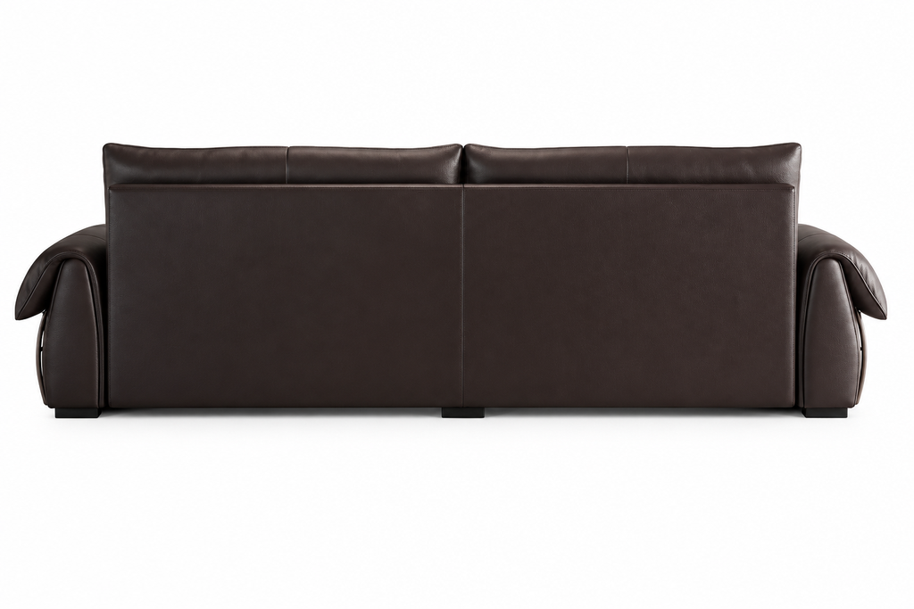 Back view of the Onyx sofa and structured back silhouette
