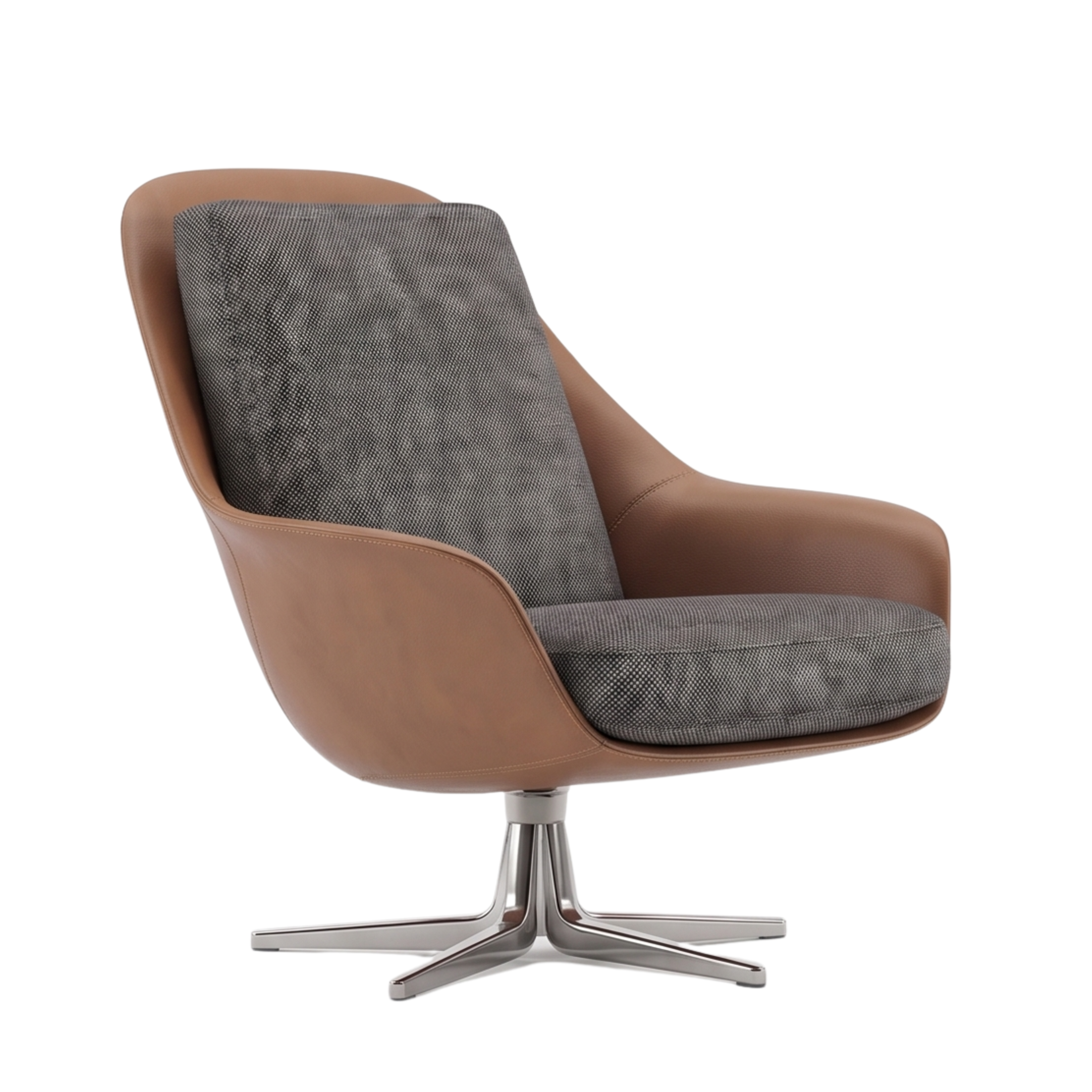 Side view of the Slendra slender sculptural chair profile