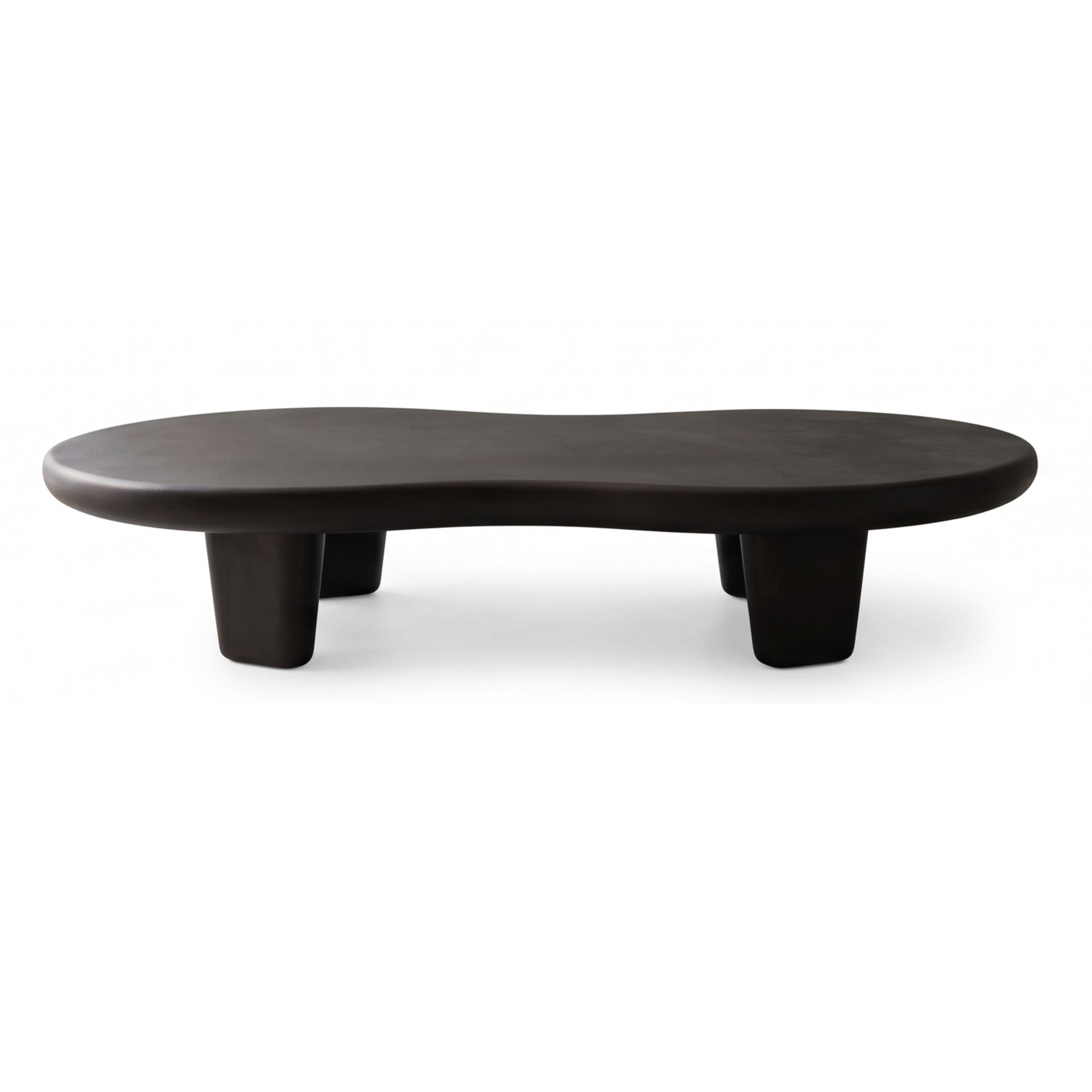 Front view of the Voidstone low-profile fiberglass coffee table
